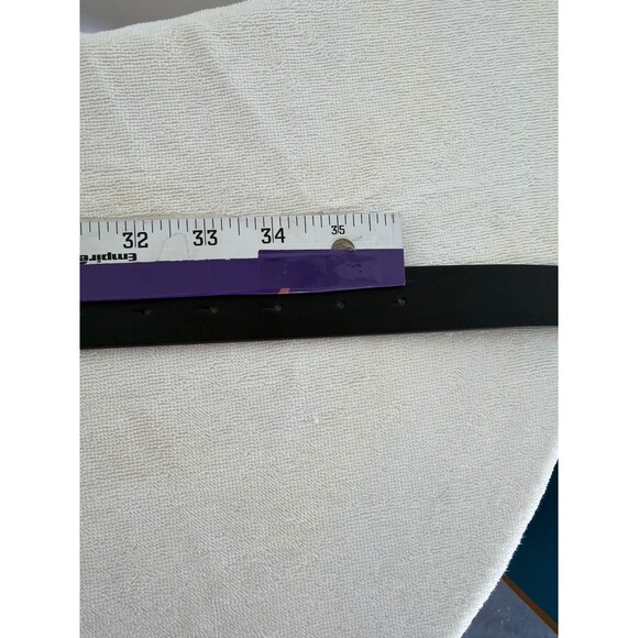 ASOS Black Double O-Ring Belt Rose Gold Hardware Size M - Picture 8 of 9